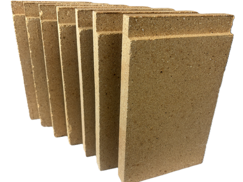 Log Burner Fire Brick Set of Seven with Rebate,  Suitable  Hestia Clean Air 2013 Fire Place by Southtile Ltd 