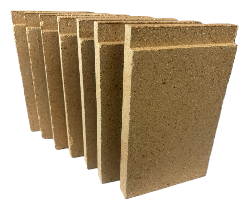 Log Burner Fire Brick Set of Seven with Rebate,  Suitable  Hestia Clean Air 2013 Fire Place by Southtile Ltd 