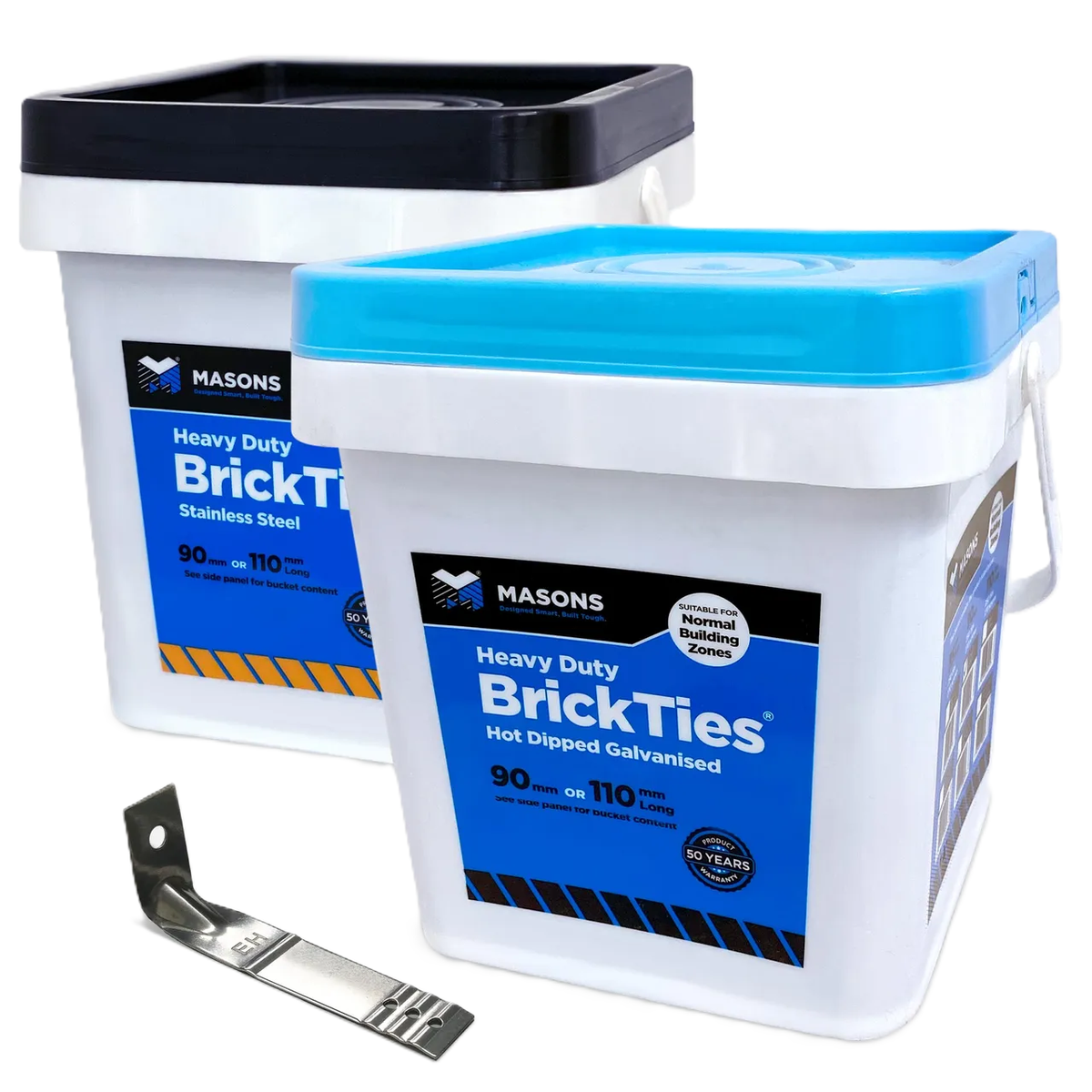 Masons 90mm Galvanised Brick Ties by Southtile Ltd 