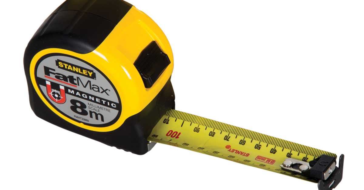 Measurement Max STANLEY 8m Fat Max Magnetic Tape Measure by Southtile Ltd