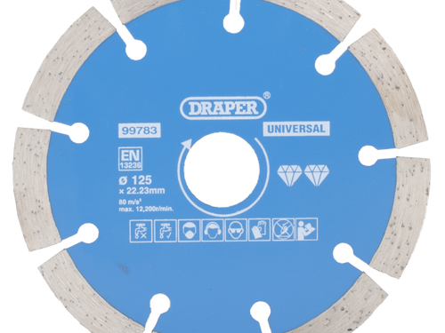 DRAPER 125mm Segmented Diamond Blade