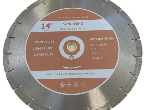  355mm Diamond Segmented Masonry Saw Blade by Southtile Ltd 