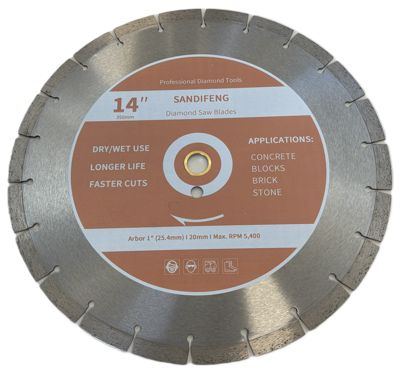  355mm Diamond Segmented Masonry Saw Blade by Southtile Ltd 