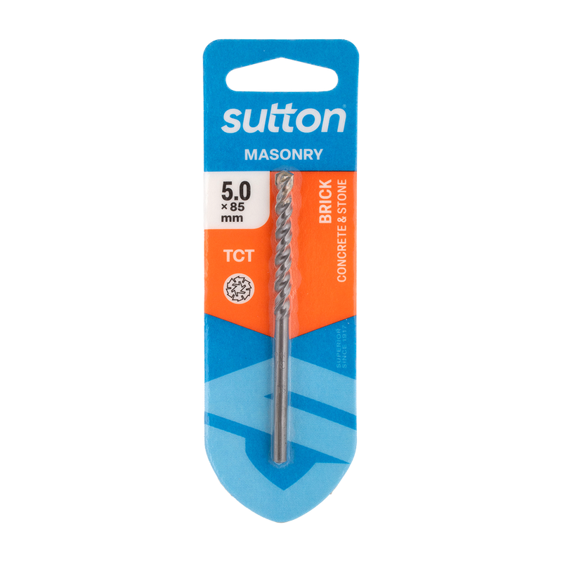 Sutton TCT Masonry Drill Bit – 5.0mm x 85mm by Southtile Ltd 