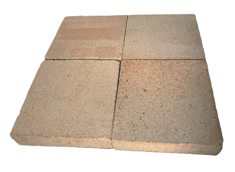 Fire brick Kiln Slab 250mm x 250mm x 60mm x 68mm Set of 4x by Southtile Ltd