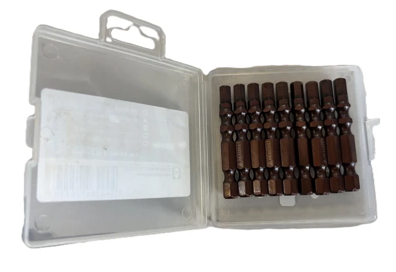 Magnetized Hex 5 × 50 mm Power Bit Pack of Ten by Southtile Ltd