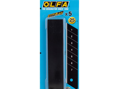 OLFA 25mm HBB Ultra-Sharp Black Snap-Off Blades – 5 Pack by Southtile Ltd