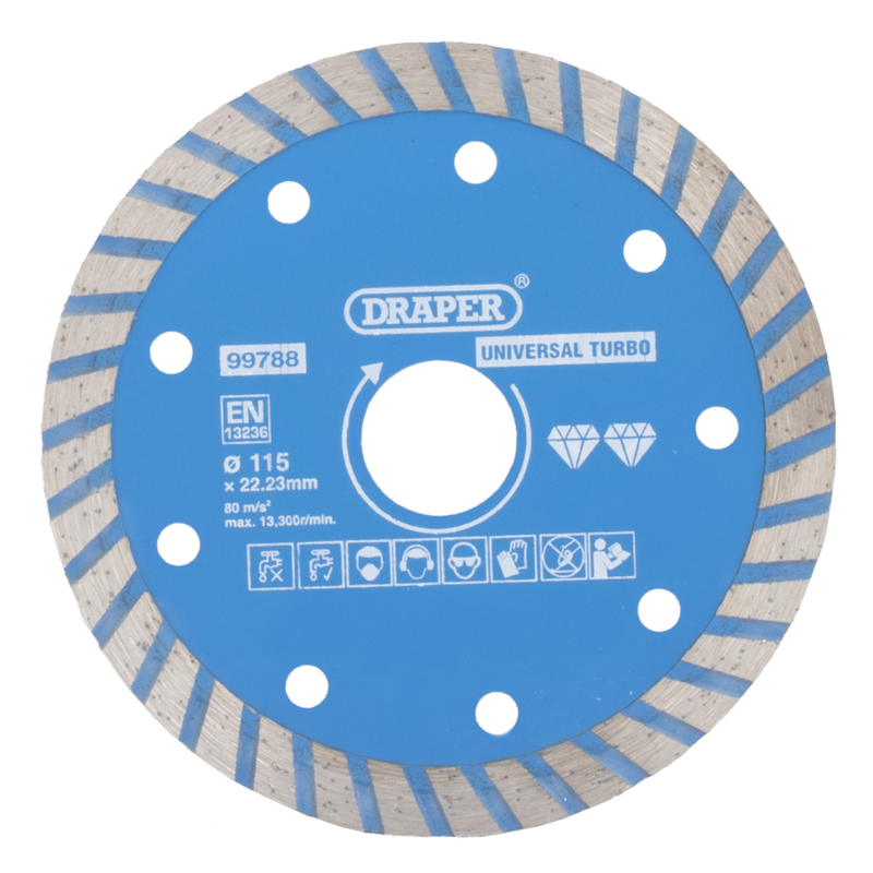 DRAPER 115mm Turbo Diamond Blade