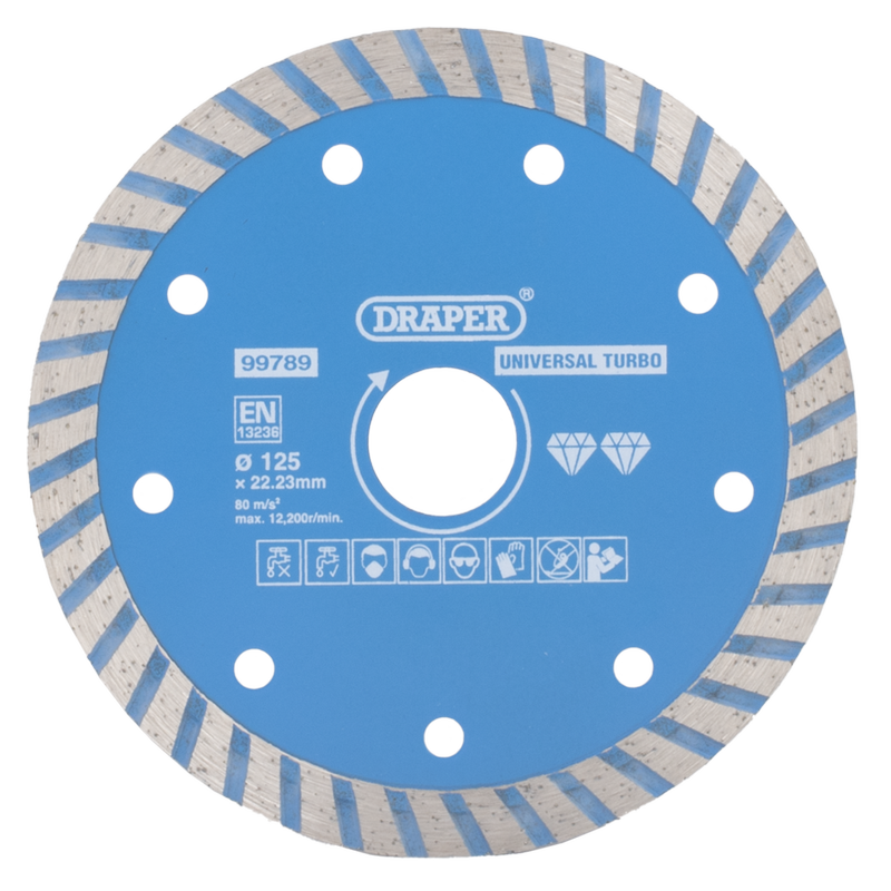 DRAPER 125mm Turbo Diamond Blade