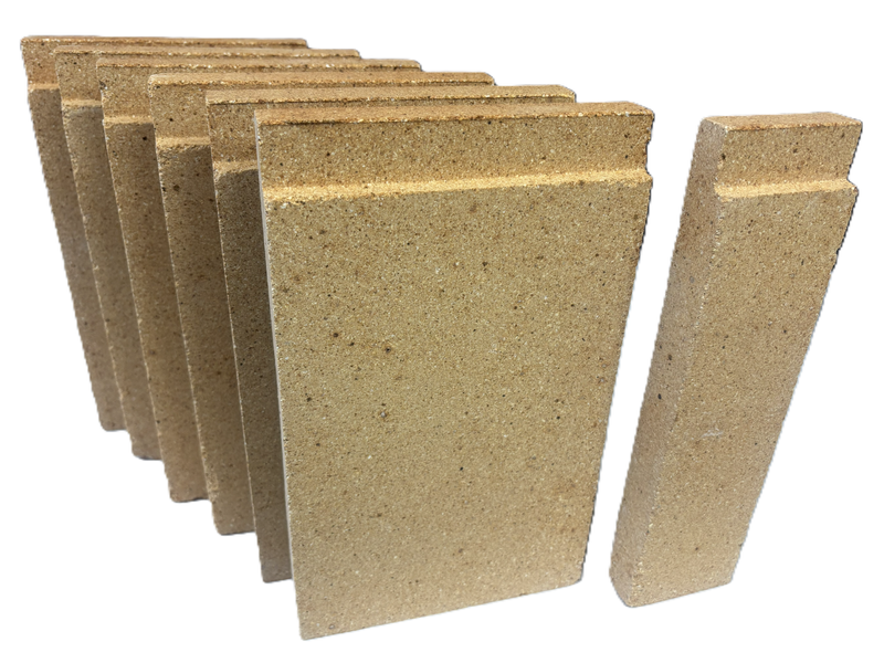 Log Burner Fire Brick Set Of Seven,  Suitable for R1500-Leg, PED, W/S & Rural fireplaces