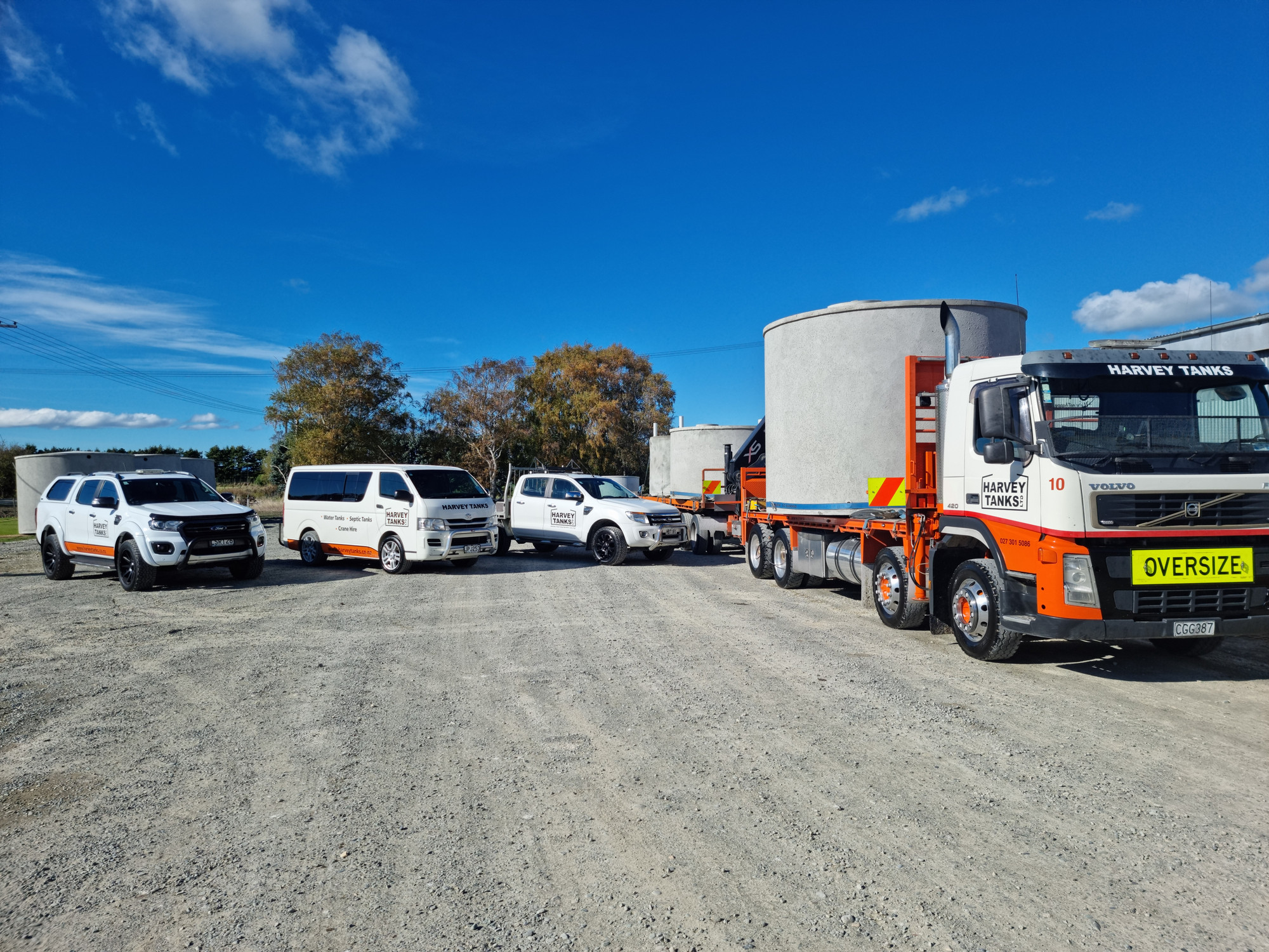 Harvey Tanks Deliver water tanks to the South Island