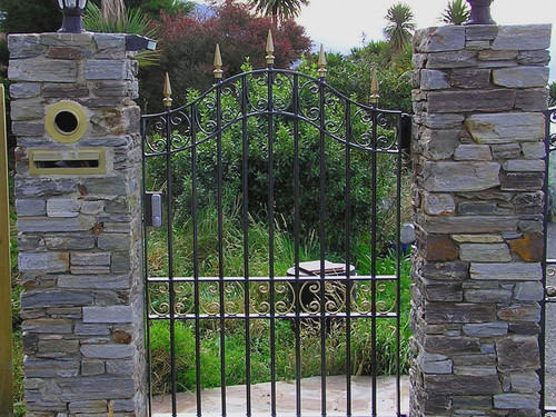 Classic black wrought iron gate