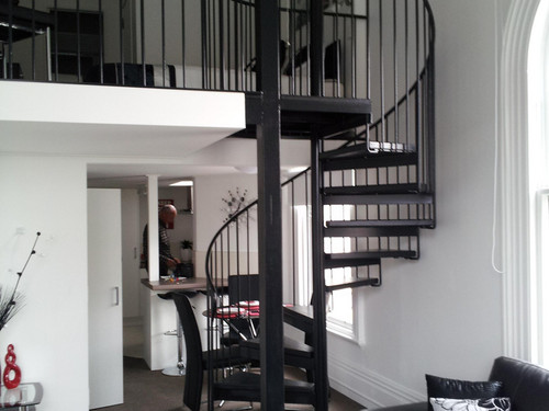 Interior spiral staircase by Otago Engineering