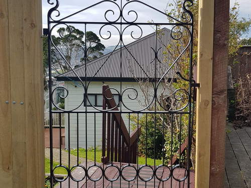 Classic decorative wrought iron gate