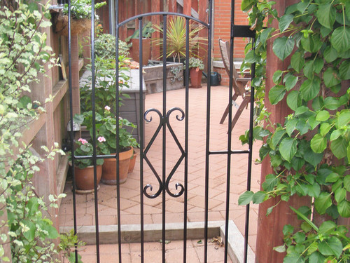 Decorative wrought iron gate