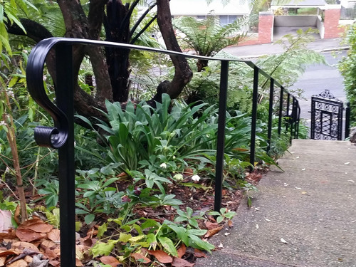 Handrail to protect a garden