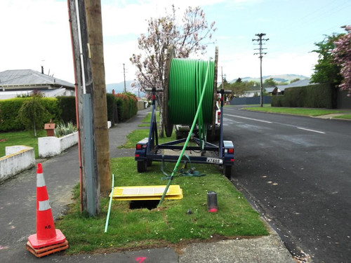 The UFB cable is being installed by KB Contractors in Dunedin