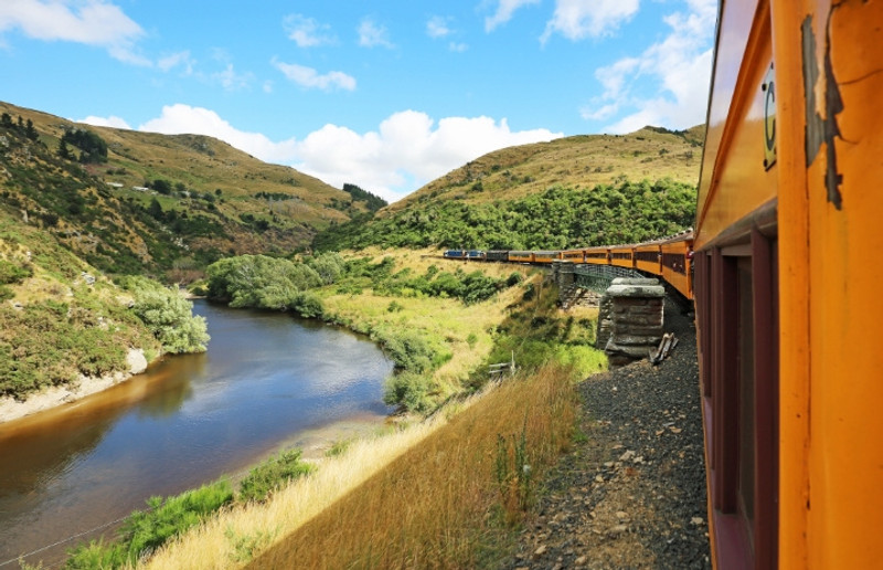 Middlemarch New Zealand from the Taieri Gorge Train