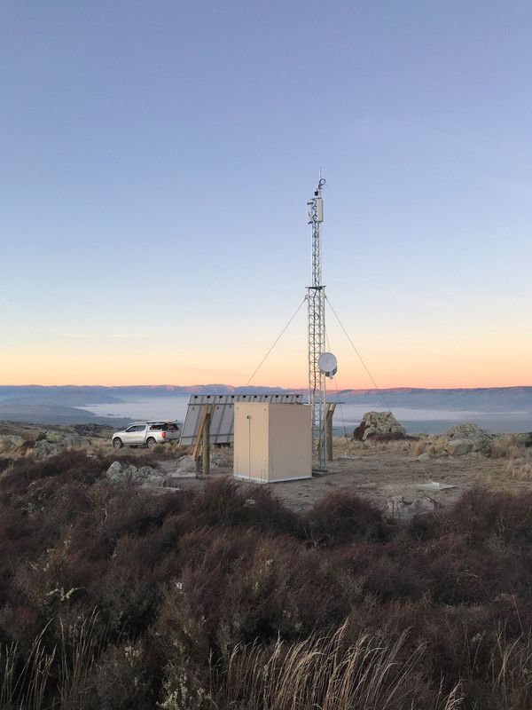 The Moa Creek repeater installed by Unifone near Omakau to increase internet coverage in the region