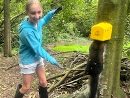 Charlotte with her first Possum