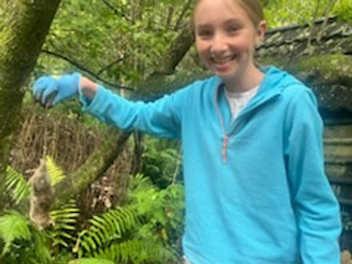 Trapper Charlotte (11yr) with her first Rat