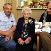 Denis & Gerard Betro with their Mother, Alma, on her 100th birthday.