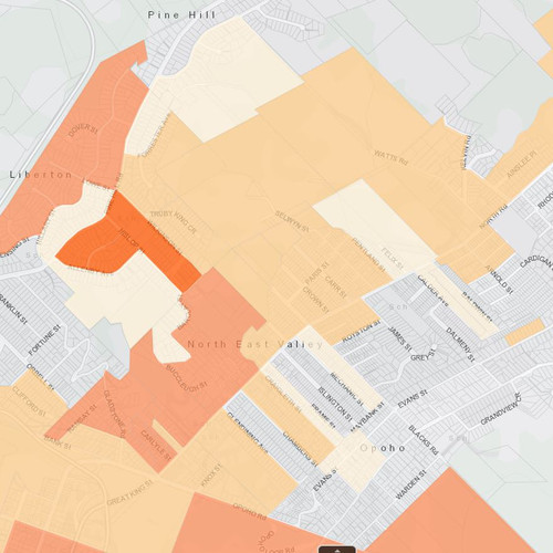 Warm-up zones in North East Valley have been hugely extended. If your home sits in the three darker shade of orange areas you are eligible for FREE ceiling and underfloor insulation