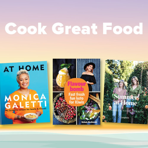 Cook great food with cook books from Paper Plus in Dunedin's Golden Centre Mall