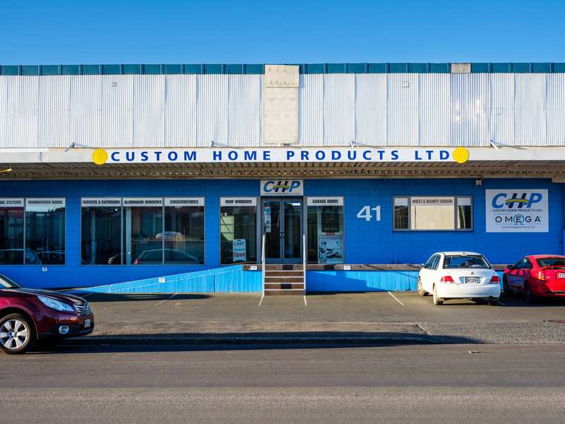 Custom Home Products showroom is located at 41 Timaru Street in Dunedin.