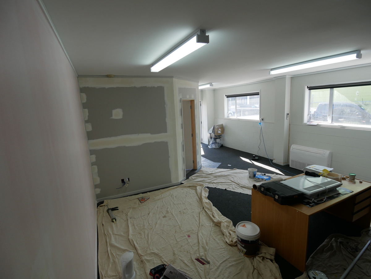 BuildSmart office during renovation and paintwork