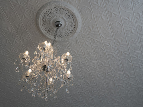 Villa pressed tin ceiling repaint
