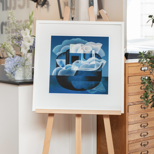 White box style framing on a limited edition print