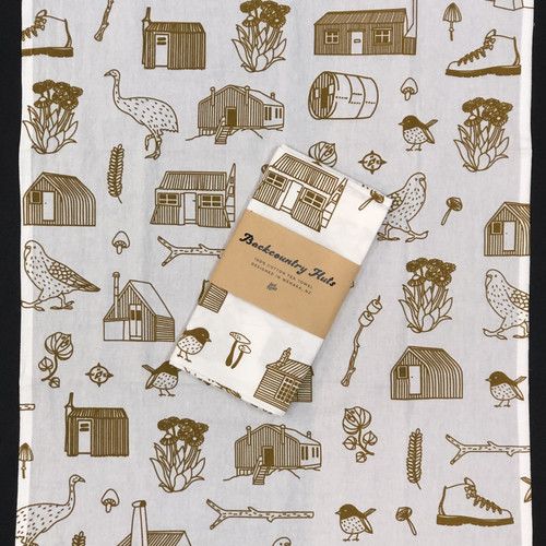 Backcountry Huts Teatowel