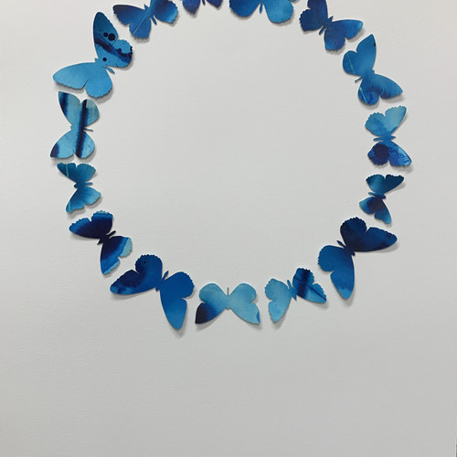 Blue Butterflies (Circle)