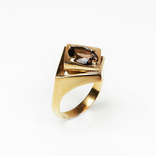 Gold Diamond Void Cocktail Ring