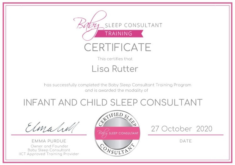 Lisa Rutter Certification 