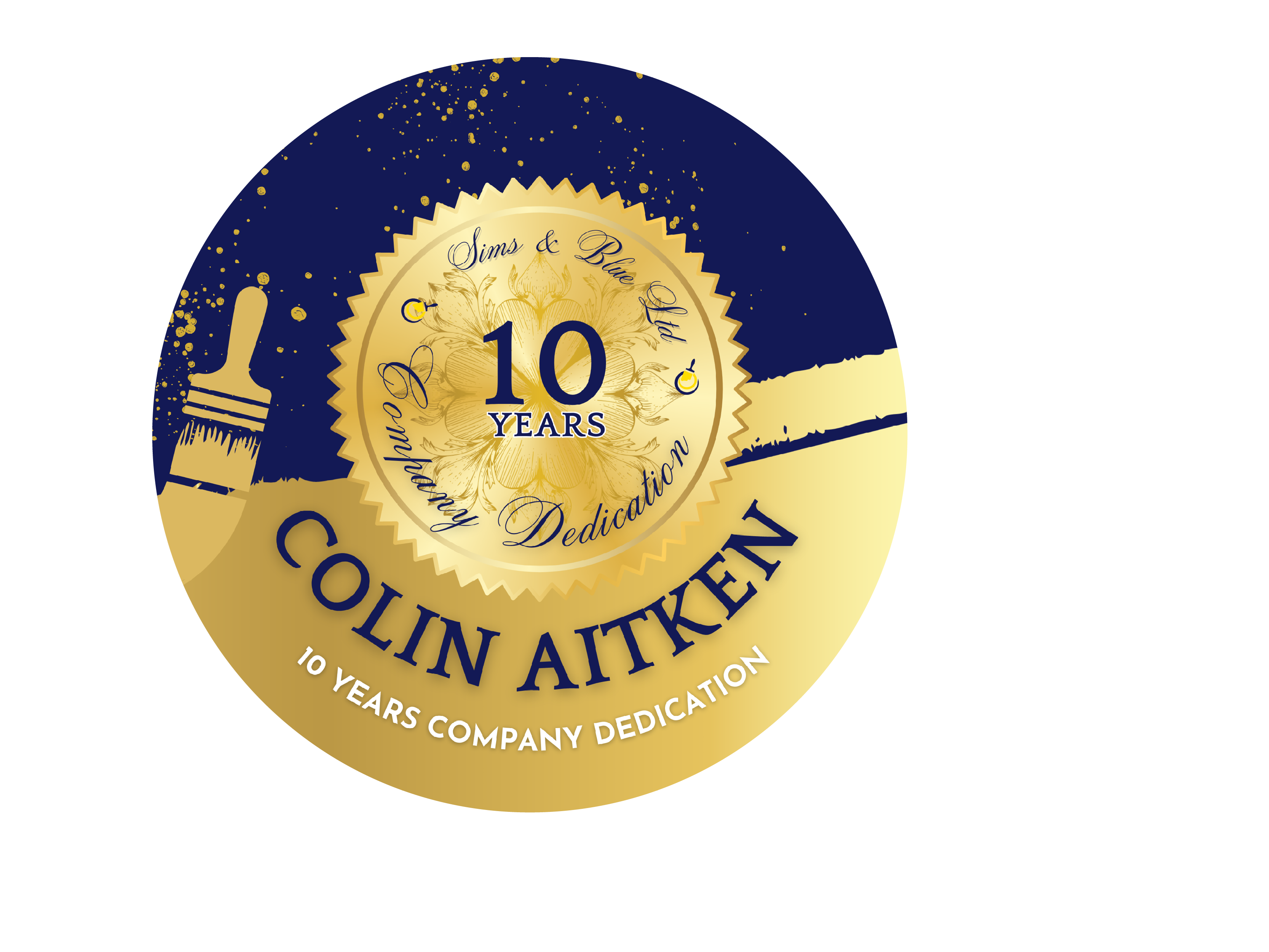 Badge, 10 Year Company Dedication, Colin Aitken