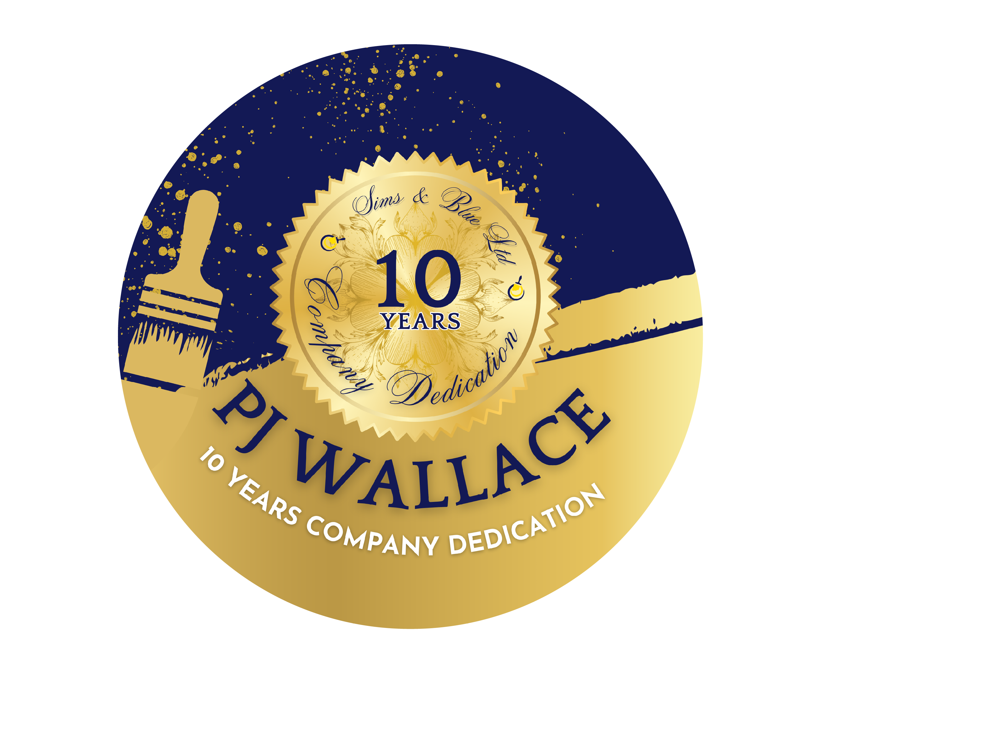Badge, 10 Year Company Dedication, PJ Wallace