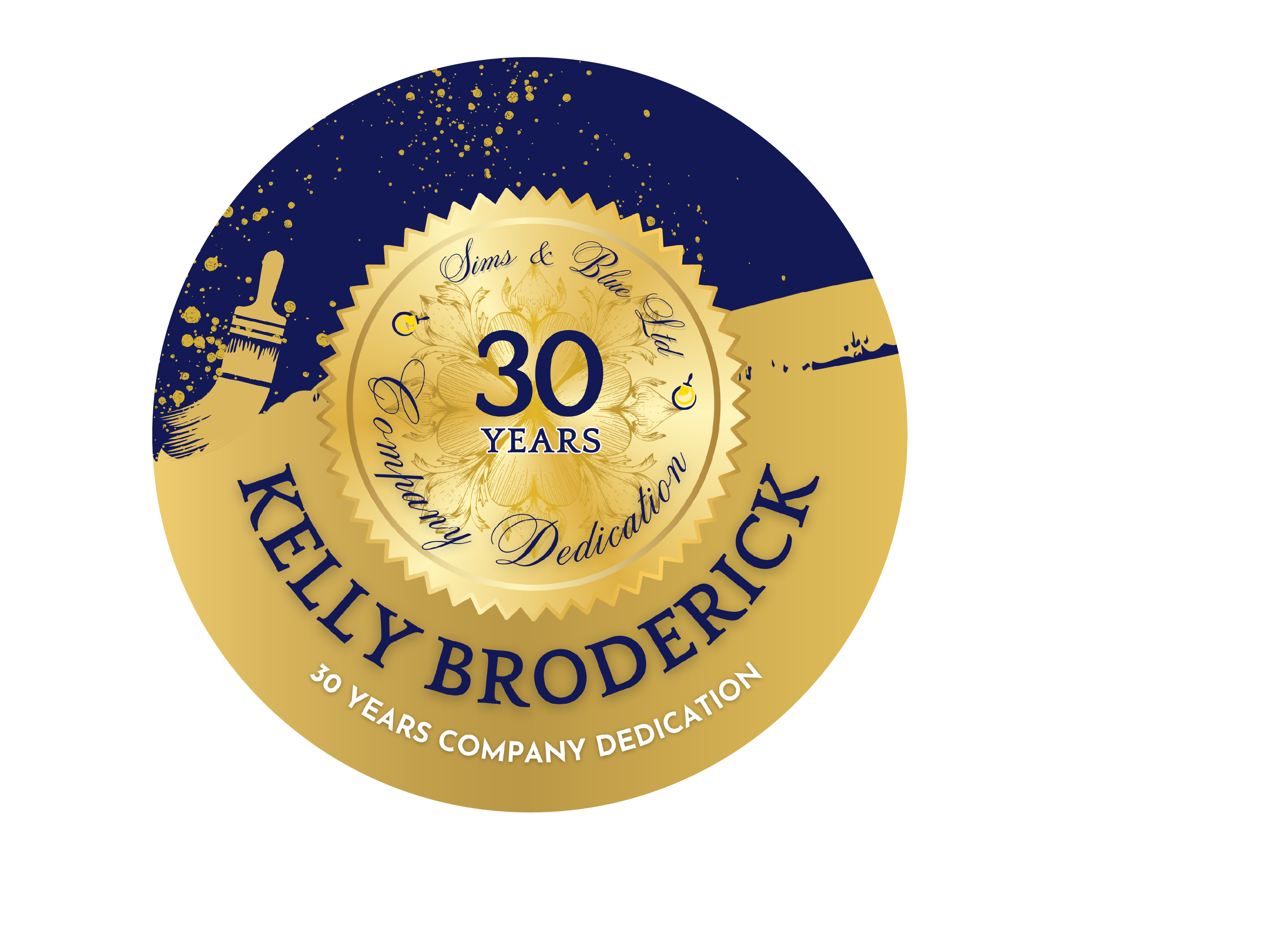Badge, 30 Year Company Dedication, Kelly Broderick