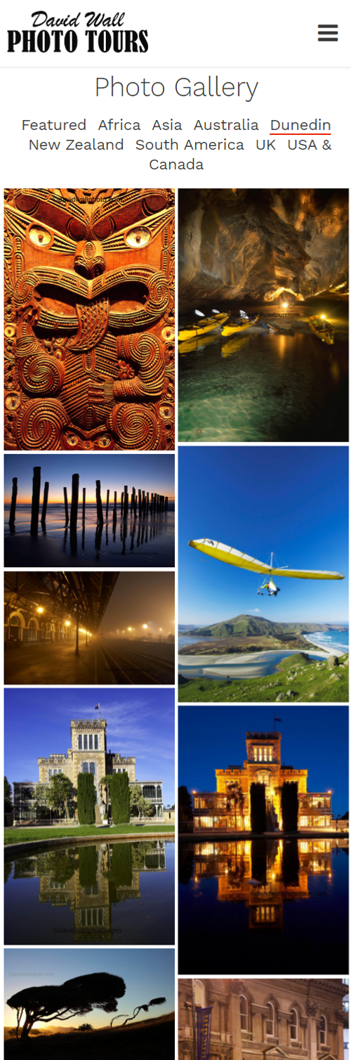 David Wall Photo Tours mosaic image gallery by Turboweb looks great on mobile devices David Wall Photo Tours mosaic image gallery by Turboweb looks great on mobile devices