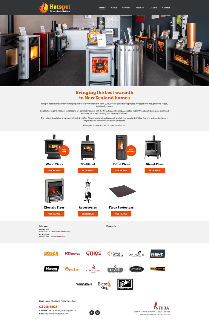 Turboweb websites showcase of Hotspot Installations product display Turboweb websites showcase of Hotspot Installations product display
