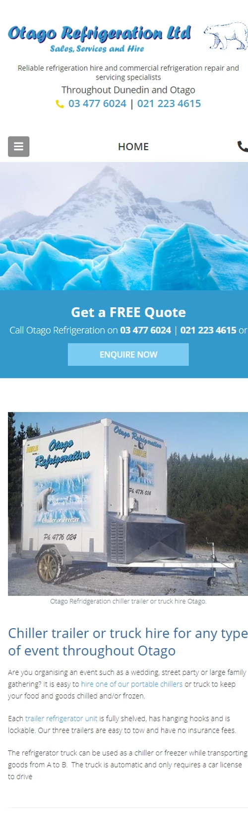 Turboweb website Otago Refrigeration Turboweb website Otago Refrigeration