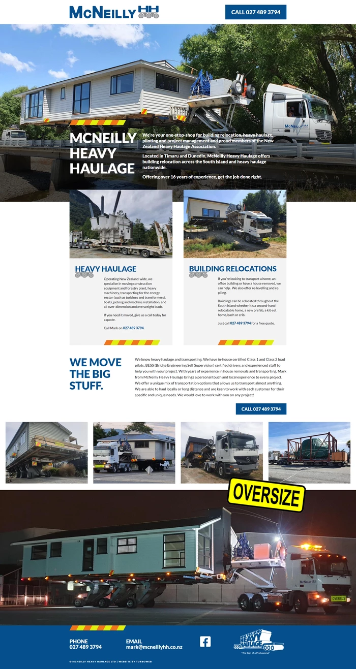 McNeilly Heavy Haulage website by Turboweb McNeilly Heavy Haulage website by Turboweb