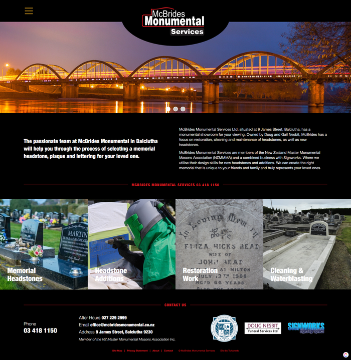 McBrides Monumental Services website by Turboweb McBrides Monumental Services website by Turboweb