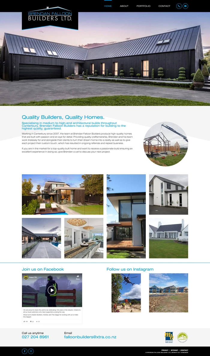 Brendan Falloon Builders website by Turboweb Brendan Falloon Builders website by Turboweb