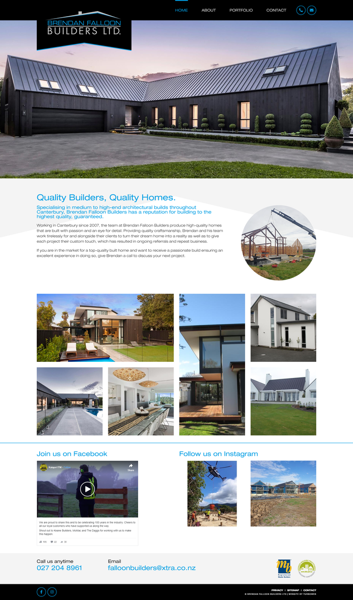 Brendan Falloon Builders website by Turboweb Brendan Falloon Builders website by Turboweb