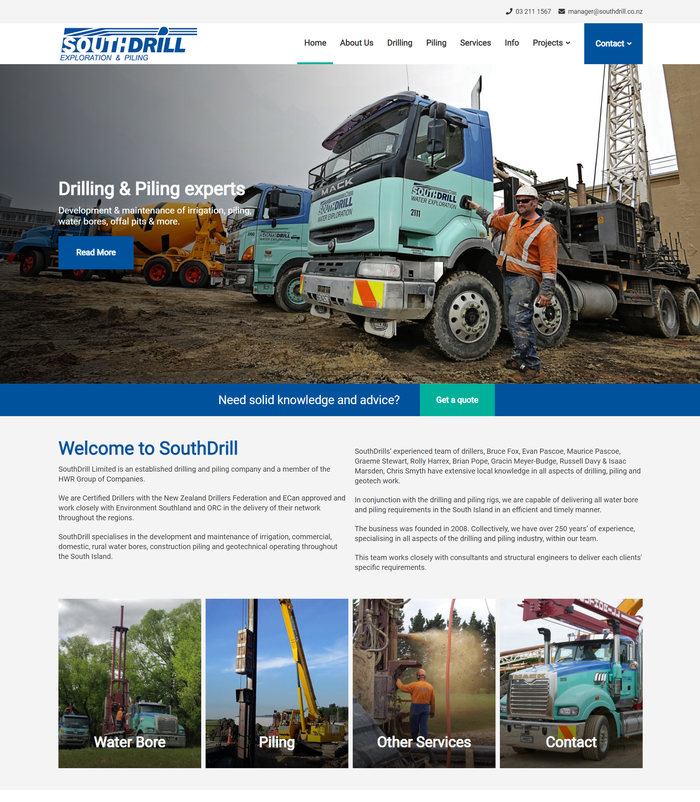 SouthDrill website by Turboweb