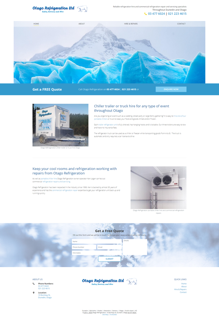 Otago Refrigeration website by Turboweb Otago Refrigeration website by Turboweb