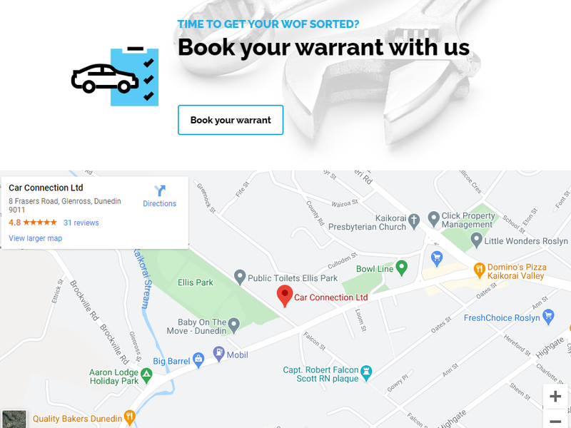 Car connection website by Turboweb - Book your warrant button Car connection website by Turboweb - Book your warrant button