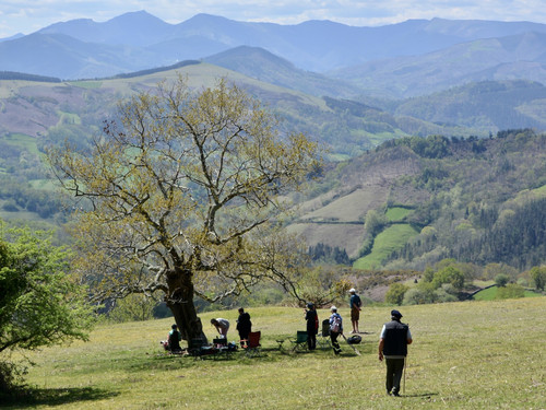 Basque Pyrenees walk - lunch break